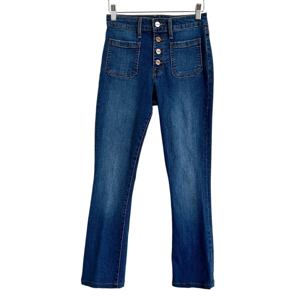 Sanctuary Retro Denim Button Fly Demi Bootcut Jeans Blue Size 25